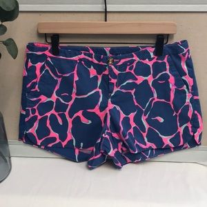 Lilly Pulitzer Navy & Pink Shorts Sz 8 Like New!